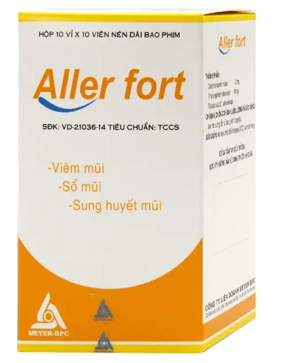Aller Fort Meyer-BPC 10 vỉ x 10 viên - Điều trị viêm mũi dị ứng